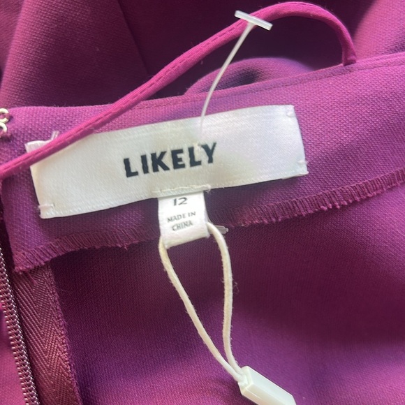 NWT Likely Purple Ruffle Hem Dress - Picture 6 of 8